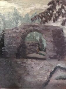 Grays: Mayan Ruins: 11 x 14 Oil