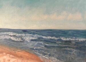 Plein Air Painting at the Beach: 11 x 14 Oil