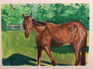 Snickers: 9 x 12 Gouache
