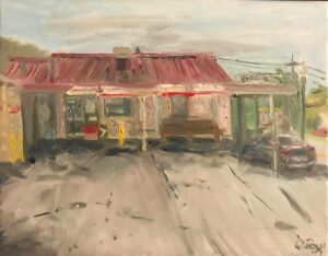 Johnnie's Drive In: 11 x 14 Oil