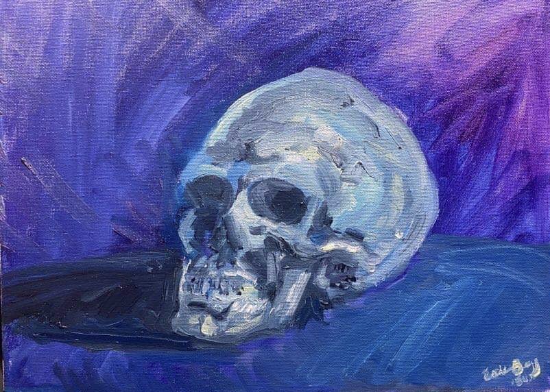 Skull:  Oil 16 x 20