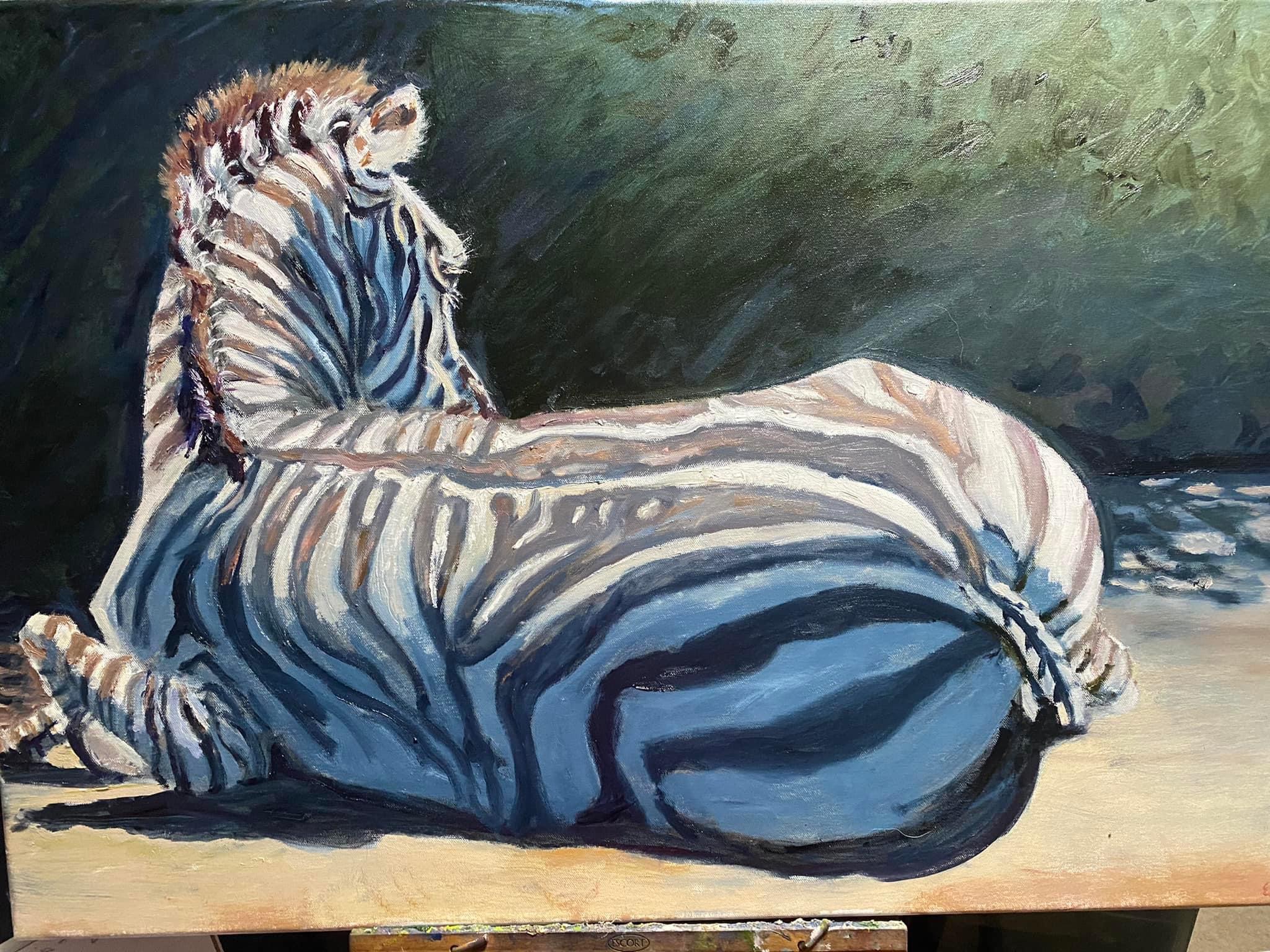 Zebra in Oil 24 x 36